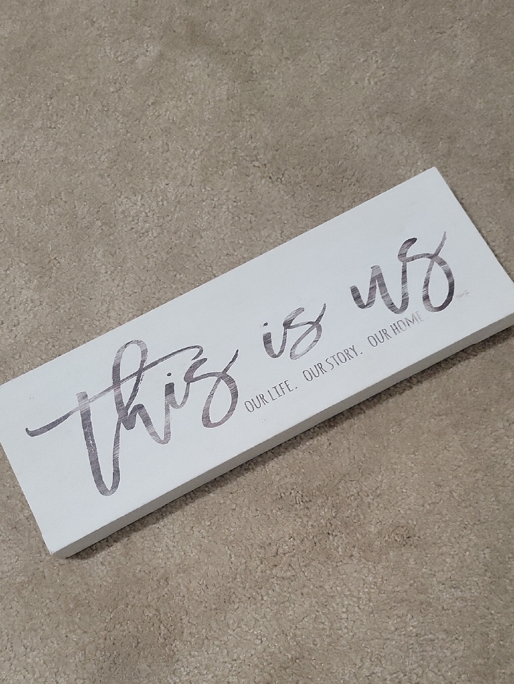 White "This is Us" Script Wall Sign - Home Wall Decor